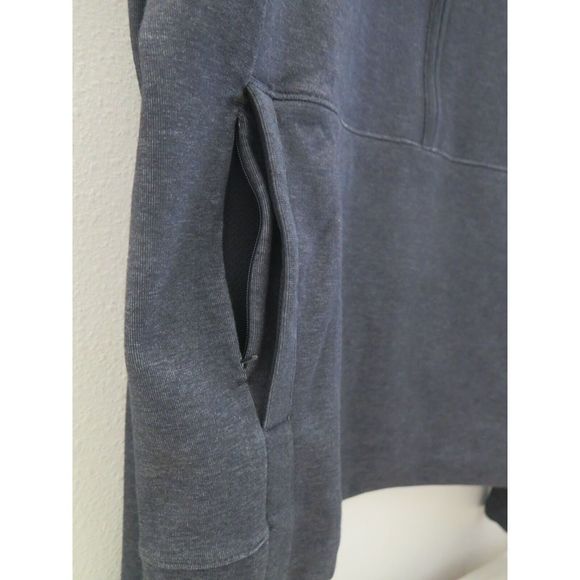 Nike DD2186 010 Men's Sz M Gray Dri-Fit 1/2 Zip Long Sleeve Training Crew Shirt - Picture 4 of 9